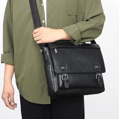 Men's Commuter Diagonal Shoulder Bag Computer Satchel Bag Men's Single Shoulder Messenger Bag Retro Casual Shoulder Bag Cross-border Men's Bag 