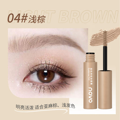 Domestic NOVO eyebrow dyeing cream is waterproof, long-lasting, does not fade and does not smudge, and dyes the roots clearly and naturally three-dimensional students' wild eyebrows 