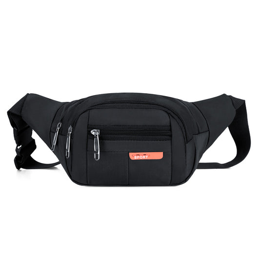 New style waist bag for men and women, multifunctional, large capacity, water repellent and wear-resistant, outdoor sports mobile phone wallet, cashier business bag 