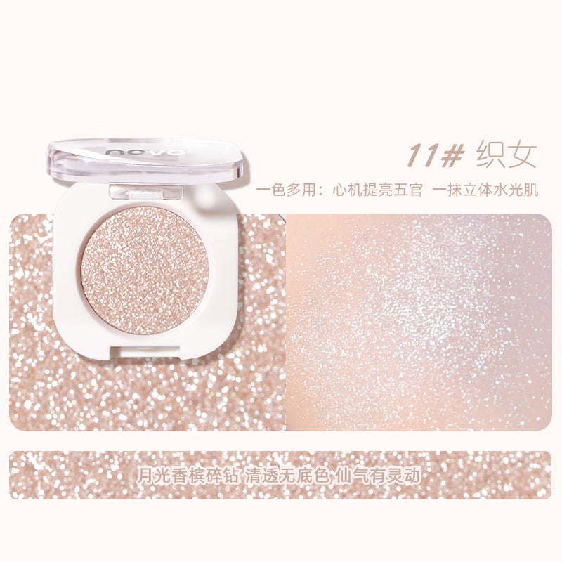 NOVO Cowherd color and Weaver Girl smart single color eye shadow, delicate and long-lasting makeup, student party earth color eye shadow palette wholesale 