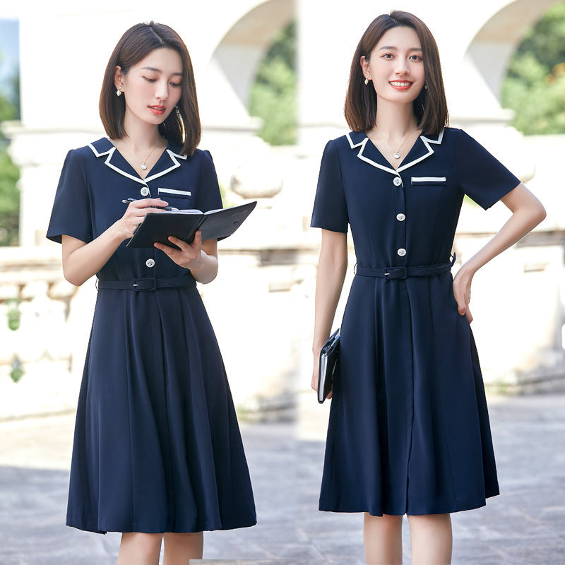 Kindergarten teacher teacher garden uniform speech clothing summer interview professional dress kindergarten teacher overalls dress 