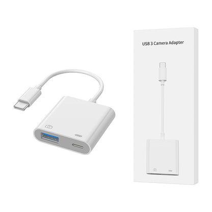 Baitong မိုဘိုင်းလ်ဖုန်း OTG adapter USB3.0 iPhone အတွက် သင့်လျော်သော Ethernet port adapter ဒေတာကြိုး လေးလုံးထိုး၊