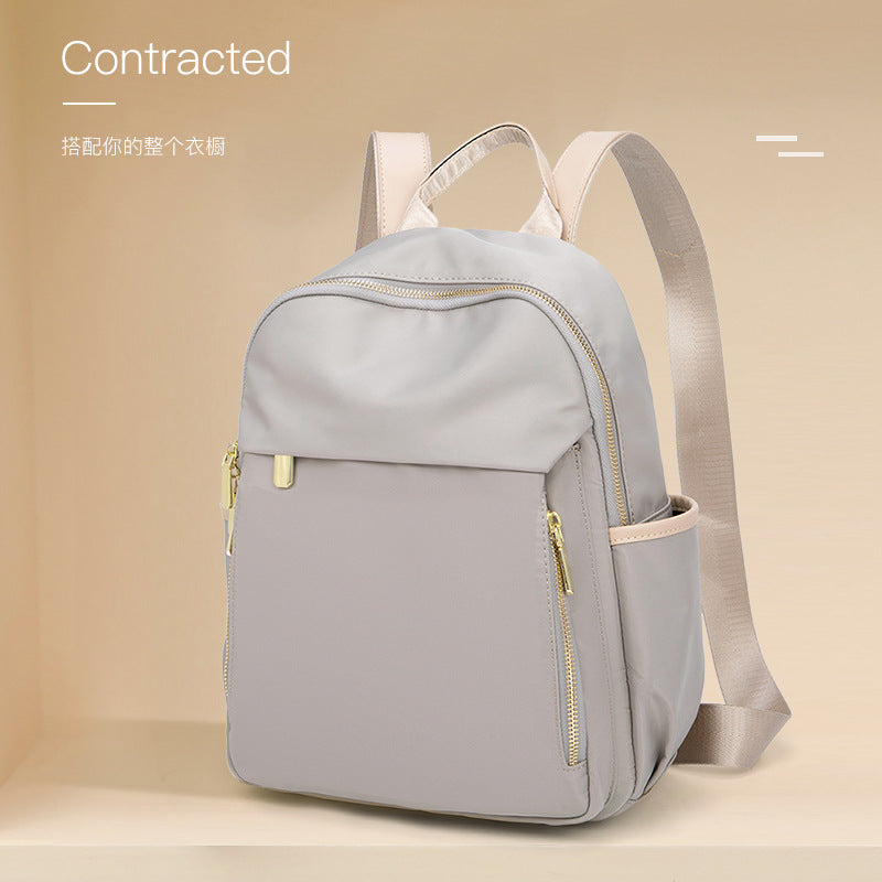 2023 Spring and Summer New Simple and Versatile Large Capacity Oxford Cloth Backpack Women's Casual Travel Backpack Lightweight Commuting 