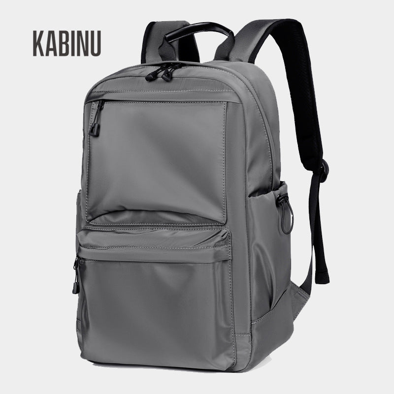 Kabinu Casual Backpack 2021 New Solid Color Washed Business Commuting Travel Computer Bag Student School Bag 