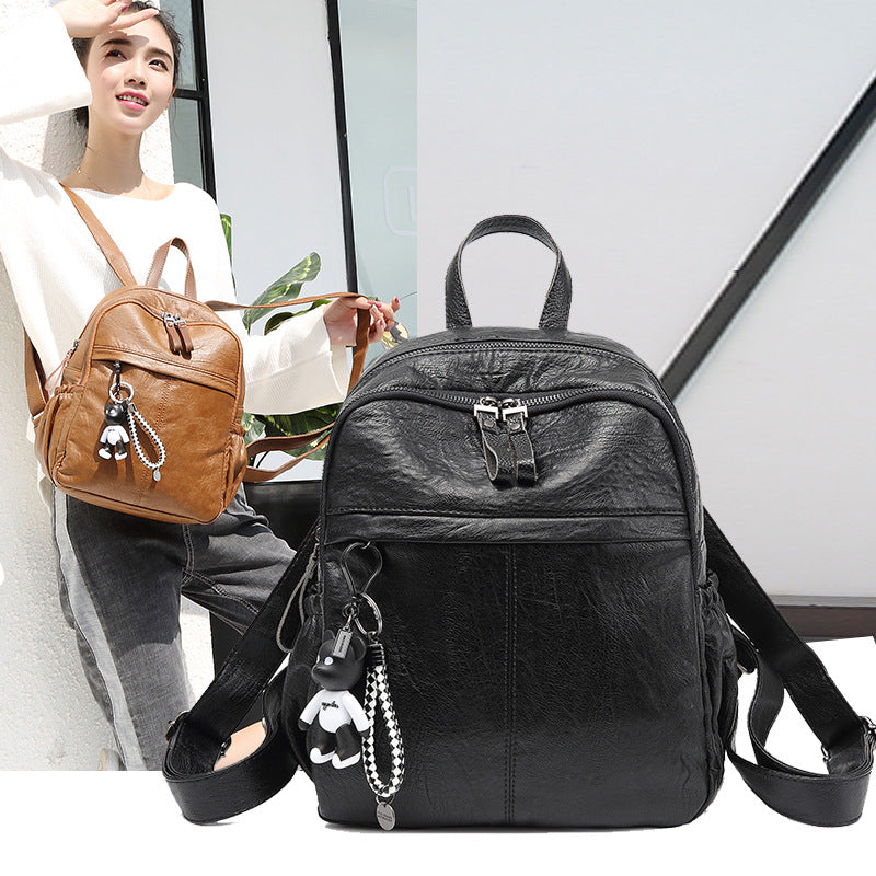 Korean style new backpack for women 2023 new style backpack fashion college style soft small backpack casual travel bag 