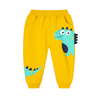 2024 new Korean version children's autumn casual trousers cartoon sports trousers boys knitted sweatpants one piece delivery 