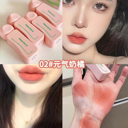 kekekmood psychedelic colour series lip glaze matte matte white non-stick နှုတ်ခမ်းနီ ကျောင်းသား မော်ဒယ် တတ်နိုင်သည် 