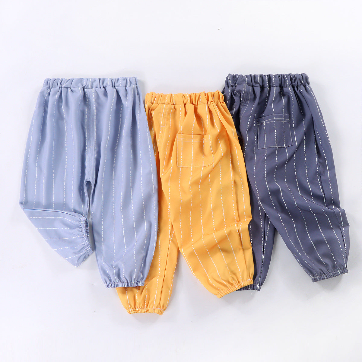 Korean style anti-mosquito pants for children and middle-aged children, ice silk breathable loose pants for boys and girls, sports light and quick-drying leggings 3-8 years old 