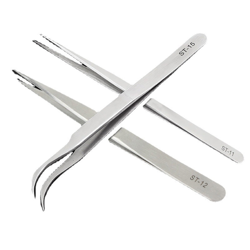 Grafting eyelashes stainless steel non-static tweezers clip false eyelashes manicure and eyebrow auxiliary tools 