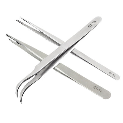 Grafting eyelashes stainless steel non-static tweezers clip false eyelashes manicure and eyebrow auxiliary tools 