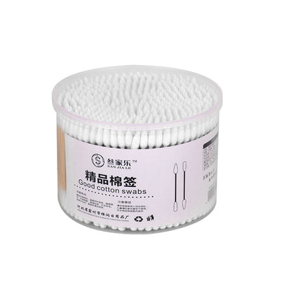 Cotton swabs လက်ကား တစ်ခါသုံး နှစ်ထပ် ဦးခေါင်း အိမ်သုံး ဂွမ်းစ ဗူးခွံ မိတ်ကပ်ဖျက်ဆေး ဂွမ်းစကလေး သန့်ရှင်းရေးသုံး ဆပ်ပြာများ 