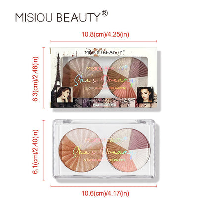 MISIOU BEAUTY cross-border high-gloss blush all-in-one palette pearlescent brightening 