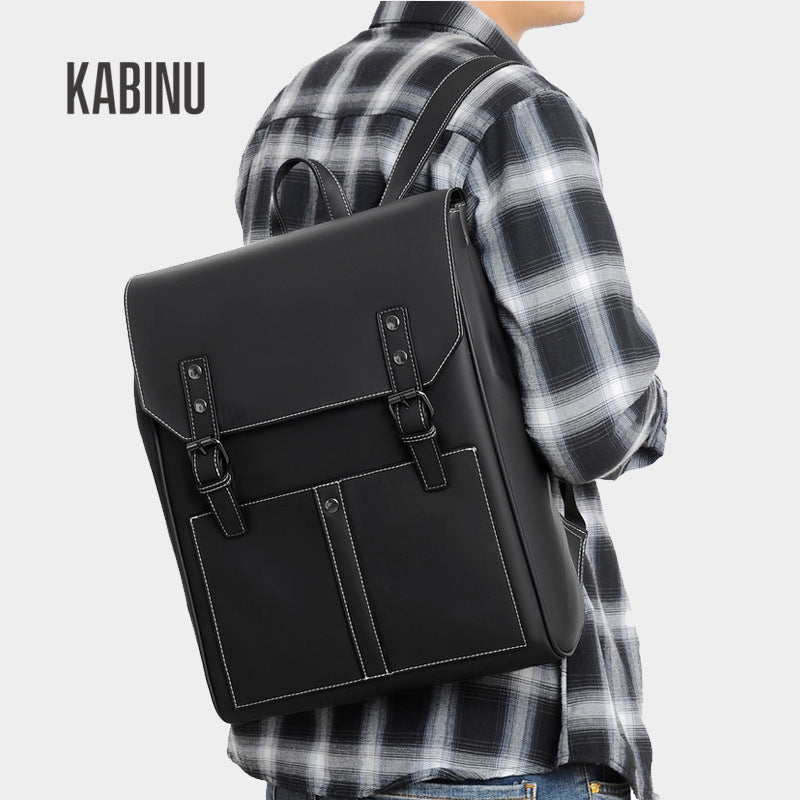 Kabinu new backpack PU water-repellent backpack computer bag college style student school bag casual backpack 