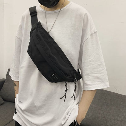 Men's Chest Bag Japanese Trendy Brand Casual Shoulder Bag ins Student Backpack Female Chest Small Satchel Waist Bag Messenger Bag 