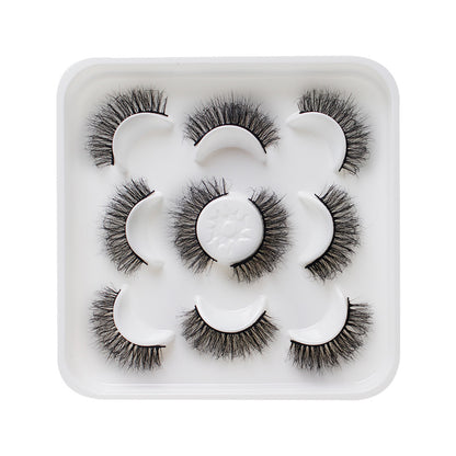 dingsen false eyelashes factory cross-border stable supply of explosive hair, a total of 5 pairs of messy thick eyelashes 