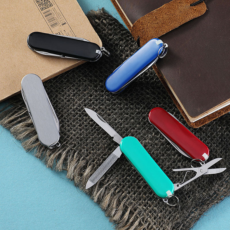 3-color multifunctional outdoor pocket knife, camping folding knife, three-in-one portable gift pocket knife 