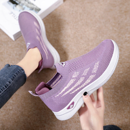 Shoes women's 2023 summer new single shoes middle-aged and elderly couple sports shoes slip-on comfortable casual shoes for the elderly 