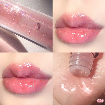 Maxfine water light beautiful lip gloss Dudu lip glaze mirror moist and non-fading color makeup wholesale student hot sale