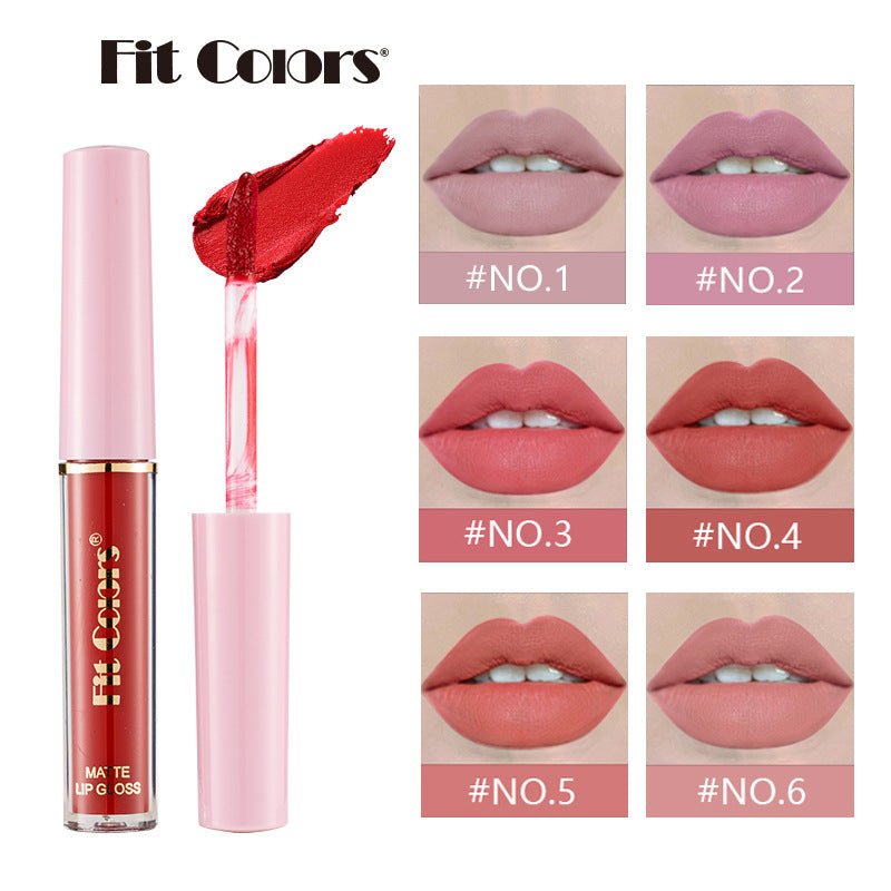 Fit Colors 12-color non-stick matte lip gloss matte velvet liquid lipstick lip gloss cross-border 