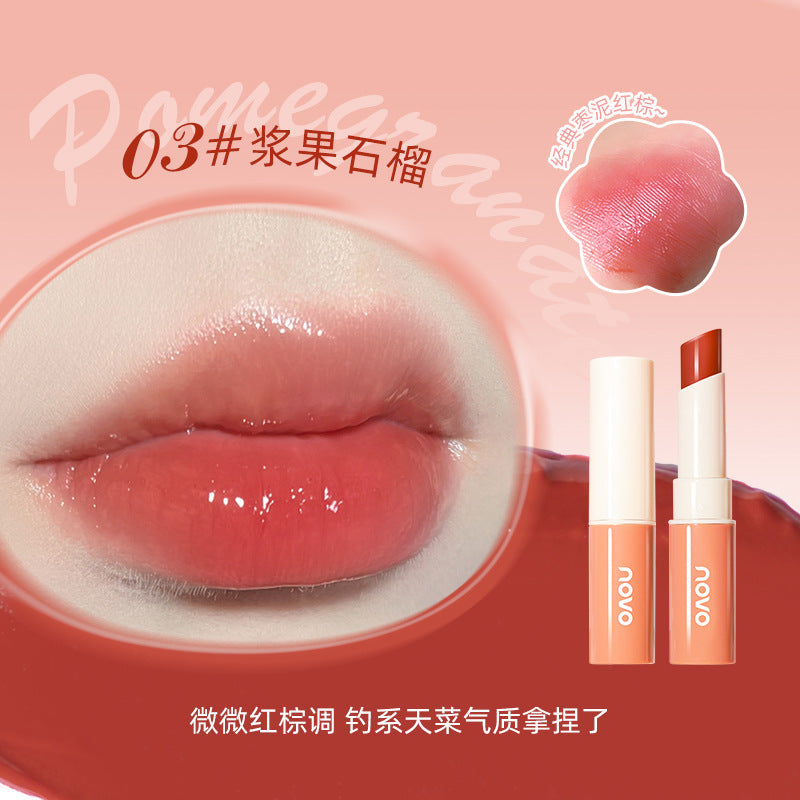 NOVO Yingrun Warm Lip Balm Warm Color Changing Moisturizing Anti-Dry Lip Makeup Base Student Lip Balm Wholesale 