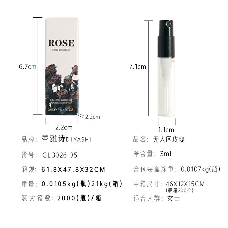 Internet celebrity with the same fragrance 3ml trial perfume women's perfume q version test tube perfume sample wholesale replacement for big-name perfume 