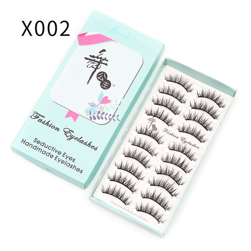 Little Devil Eyelashes DINGSEN Factory False Eyelashes 10 Pairs Internet Celebrity Thick Comic Eyelashes 