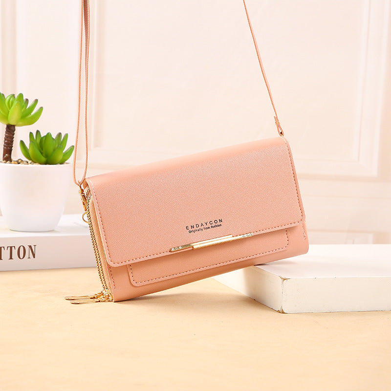 2022 new women's wallet Korean version large-capacity multi-functional shoulder bag mid-length clutch bag coin purse 