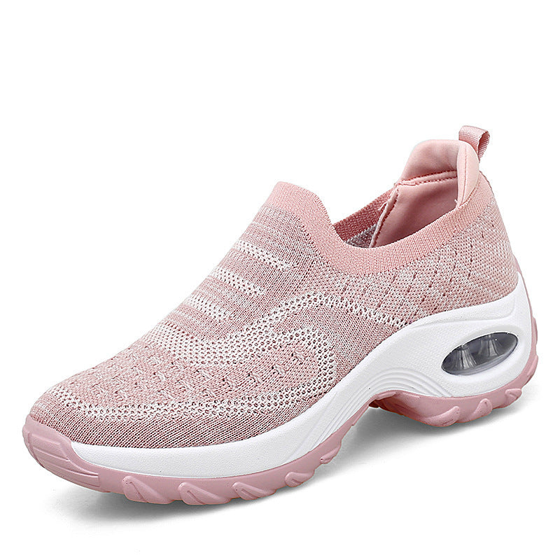 Women's shoes summer all-match single shoes thick-soled comfortable 2023 new thick-soled air cushion sports shoes women's running shoes walking shoes 