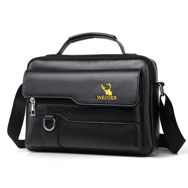 Men's Business Messenger Bag Large Capacity Computer Bag Men's Casual Light Portable Messenger Bag Retro Shoulder Bag 