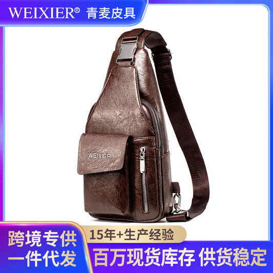 weixier Men's Chest Bag Outdoor Casual Men's Messenger Bag Multifunctional Waterproof Single Shoulder Backpack Chest Bag 