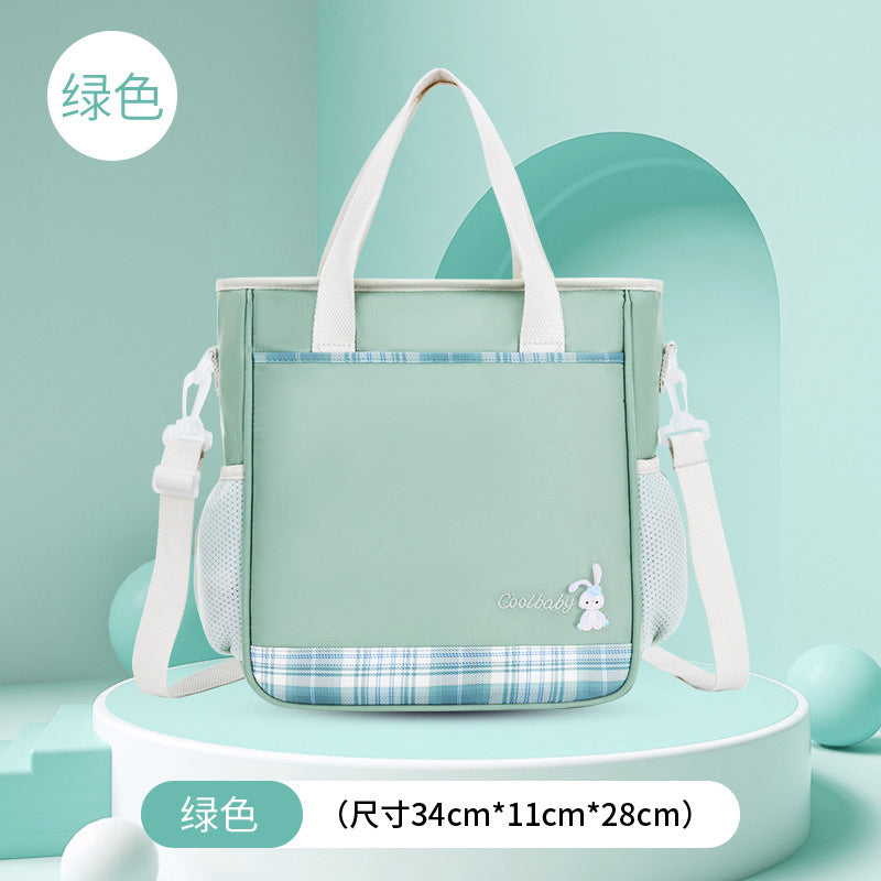 2023 new student Messenger portable portable large-capacity girls one-shoulder children's tutoring bag pupils wholesale 