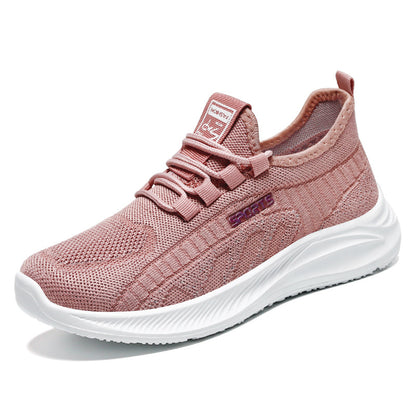 Shoes women's 2023 spring new flying woven women's shoes casual shoes breathable mesh shoes manufacturers direct hair comfortable sports shoes women 