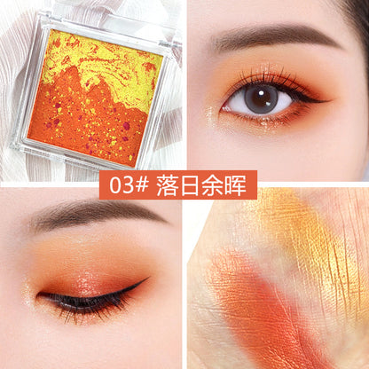 Color allure new landscape eyeshadow palette, sparkling stage makeup, delicate girl cross-border eyeshadow makeup 