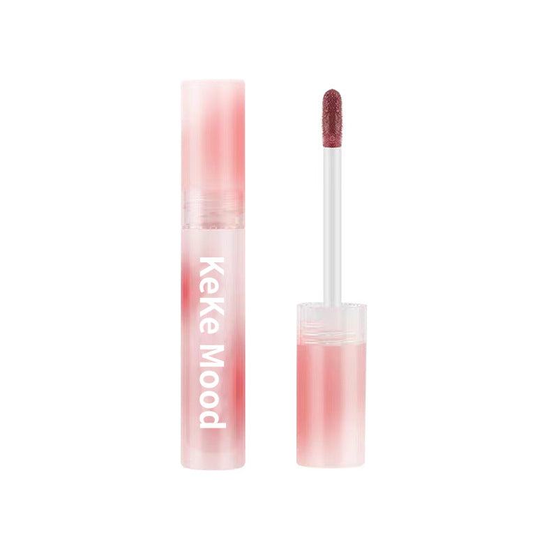 Kekemood mirror lip glaze does not fade and does not stick to the cup for a long time. Water light glass lip grapefruit nude pink lipstick lip gloss 