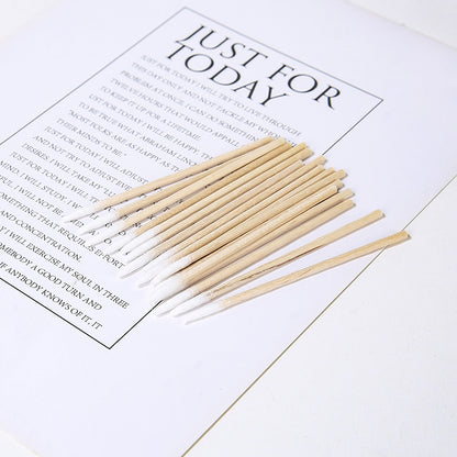 7 cm tattoo embroidery cotton swab Korean style tattoo embroidery semi-permanent cotton swab auxiliary coloring material eyebrow tattoo eyeliner wooden stick cotton swab 