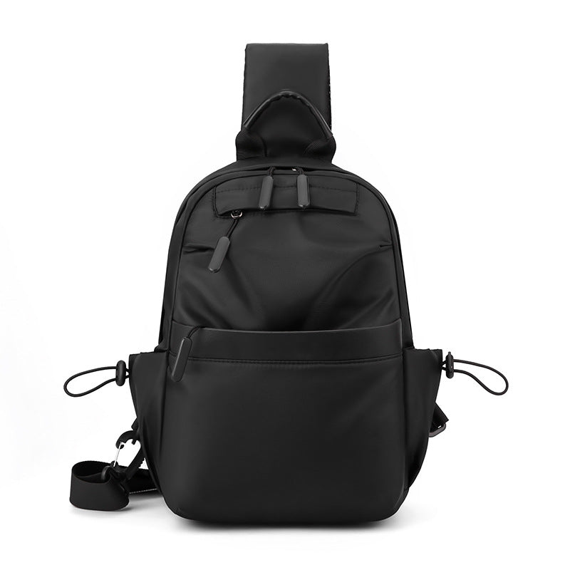 Trendy Men's Messenger Bag Large Capacity Sports Chest Bag Anti-Splash Chest Bag Outdoor Shoulder Bag Small Backpack 