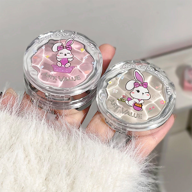 အနုပညာတန်ဖိုး Pink Rabbit Monochrome Highlighting Powder သဘာဝနှင့် နူးညံ့သိမ်မွေ့သော Blush Brightening and Contouring Student Party စျေးနှုန်းသက်သာသော 