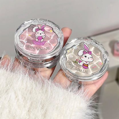 အနုပညာတန်ဖိုး Pink Rabbit Monochrome Highlighting Powder သဘာဝနှင့် နူးညံ့သိမ်မွေ့သော Blush Brightening and Contouring Student Party စျေးနှုန်းသက်သာသော 