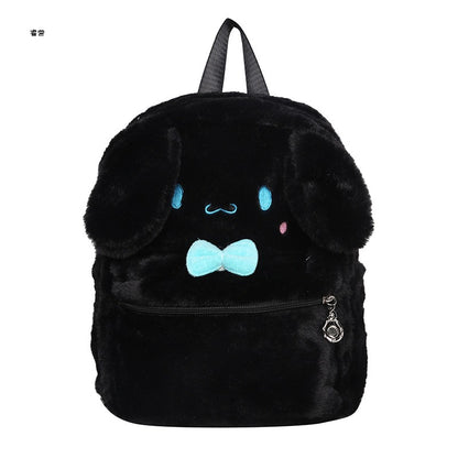 2023 New Japanese Cartoon Plush Bag Cute Girly Heart Rabbit Backpack Ugly Cute Big Ears Furry School Bag 