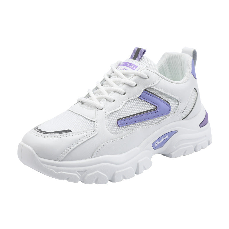 2023 spring new breathable explosive sports shoes female daddy shoes all-match students light running casual ins tide