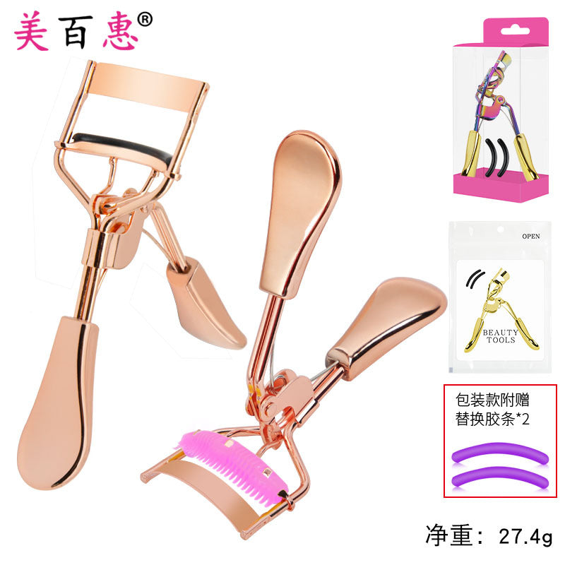 Rose gold eyelash curler eyelash curler mini styling သည် အစပြုသူများအတွက် သယ်ဆောင်ရလွယ်ကူသော မျက်ခွံမပါသော မိတ်ကပ်ကိရိယာ ထုတ်လုပ်သူ 