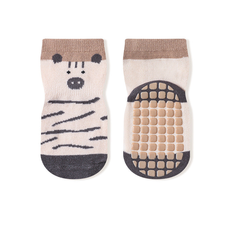 Spring and autumn floor socks baby glue non-slip children's floor socks baby toddler socks type A medium tube cotton socks 