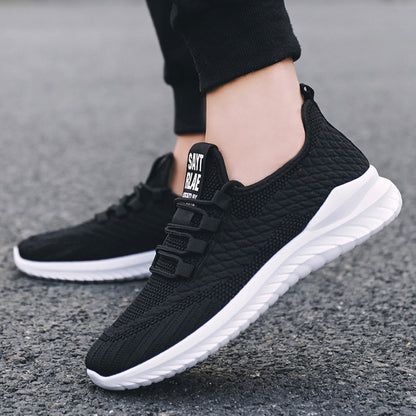 Shoes men's 2023 new men's shoes casual men's flying woven shoes breathable trendy running shoes sports shoes men 