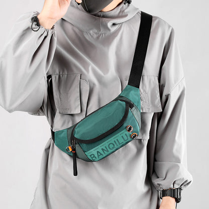 Summer Fashion Mobile Phone Bag Men's Waist Bag Outdoor Sports Messenger Chest Bag Multifunctional Riding Shoulder Bag 