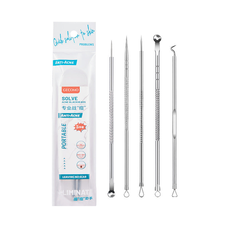 GECOMO ultra-sharp cell clip acne needle set blackhead scraping closed mouth ultra-fine tweezers acne needle beauty tool 