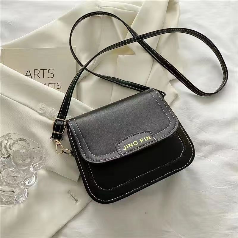 Bag women 2023 spring new high-end sense Korean version of the contrast color small bag ins all-match trendy fashion one-shoulder Messenger bag 