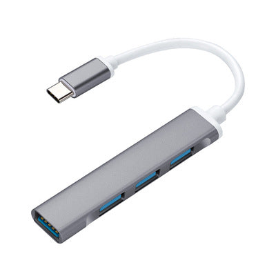 Type-C တစ်ခုမှလေးခု USB3.0 တိုးချဲ့အထိုင် အဒက်တာကြိုး MAC စာအုပ် မိုဘိုင်းလ်ဖုန်း လေးလုံးထိုး ပြောင်းပေးတဲ့ OTG