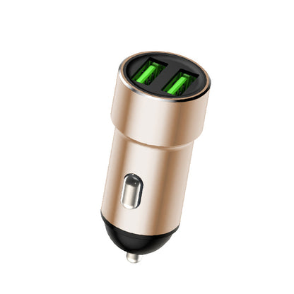 Le Candy 3.4A Fast Charge Mini Car Charger Dual USB Output Aluminum Alloy Car Cigarette Lighter Car 5V Charger