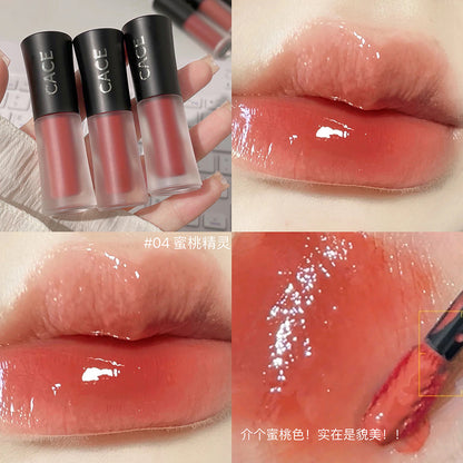 CACE pure water gloss lip glaze mirror whitening not picky lip mud refreshing all-match lip gloss summer cross-border wholesale 