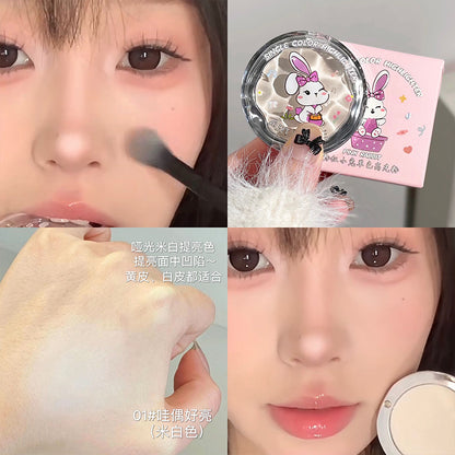 အနုပညာတန်ဖိုး Pink Rabbit Monochrome Highlighting Powder သဘာဝနှင့် နူးညံ့သိမ်မွေ့သော Blush Brightening and Contouring Student Party စျေးနှုန်းသက်သာသော 